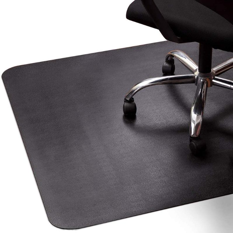 Photo 1 of Office Chair Mat for Hardwood, Black, Floor Protector Under Computer Desks, Chairs, Furniture, Heavy Duty, Easy Glide for Chairs