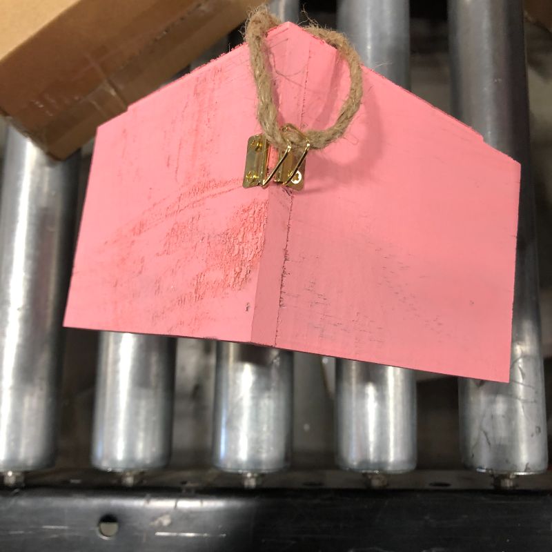 Photo 1 of NEROSUN Mason Bee Houses for The Garden, Wooden Bee Hive, Hanging Insect Hotels for Pollinator Bees, Ladybugs, Carpenter Bee House (Pink)