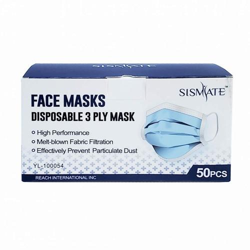 Photo 1 of 2 Pack Sismate Disposable 3 Ply Face Mask
