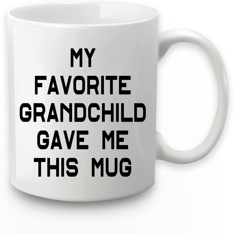 Photo 1 of "My favorite Grandchild Gave Me This Mug Grandma Grandpa Mug" 11 Ounce
