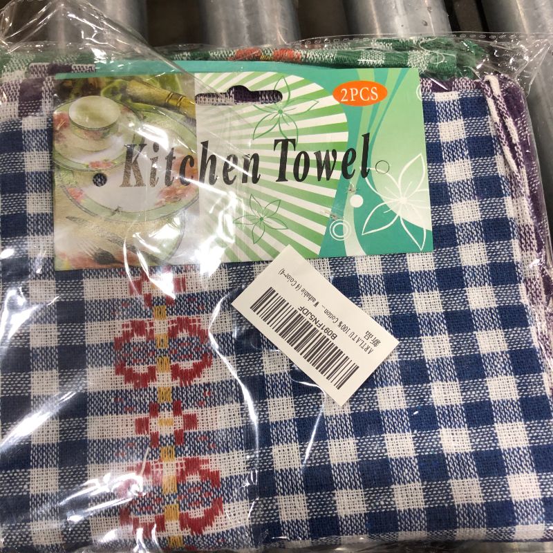 Photo 2 of ARTLATU 4 Pack Large Kitchen Dish Towels16 X 26" Checked Kitchen Towels/Cotton Dish Towel/Kitchen Dish Cloths/Bulk Cotton Kitchen TowelsKitchen Rags for Kitchen,Tea Towel
