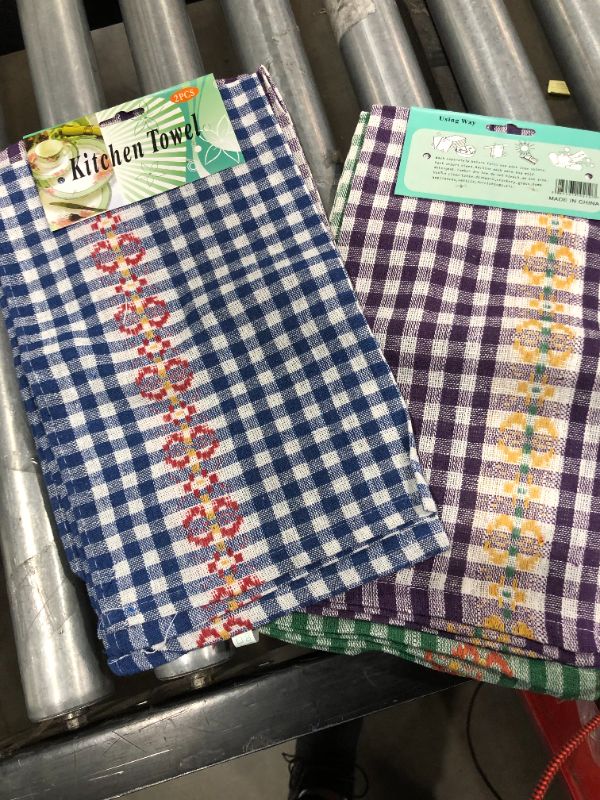 Photo 3 of ARTLATU 4 Pack Large Kitchen Dish Towels16 X 26" Checked Kitchen Towels/Cotton Dish Towel/Kitchen Dish Cloths/Bulk Cotton Kitchen TowelsKitchen Rags for Kitchen,Tea Towel
