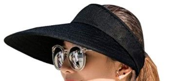 Photo 1 of Sun Visor Hats Women Large Brim Summer UV Protection Beach Cap
