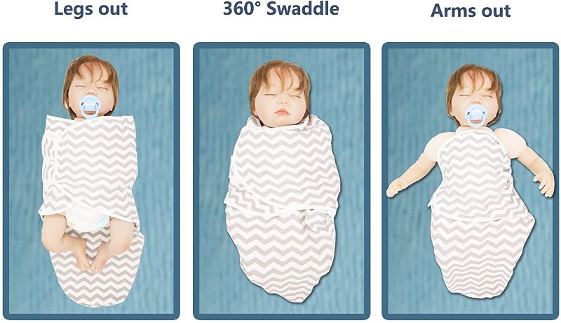 Photo 1 of Baby Swaddle Blanket, Gelisite Neutral Swaddle Wrap for Baby, Easy Adjustable Soft Organic Cotton Infant Sleep Sack