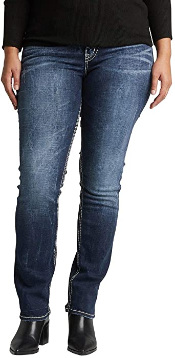 Photo 1 of Silver Jeans Co. Women's Plus-Size Suki Mid Rise Slim Cut Jean (Size 22)
