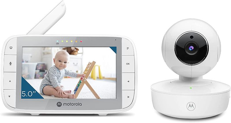 Photo 1 of Motorola Baby Monitor VM36XL Portable Video Baby Monitor with Camera, 1000ft Range 2.4 GHz Wireless 5" Screen, Two-Way Audio, Remote Pan, Tilt, Zoom, Room Temperature Sensor, Lullabies, Night Vision
