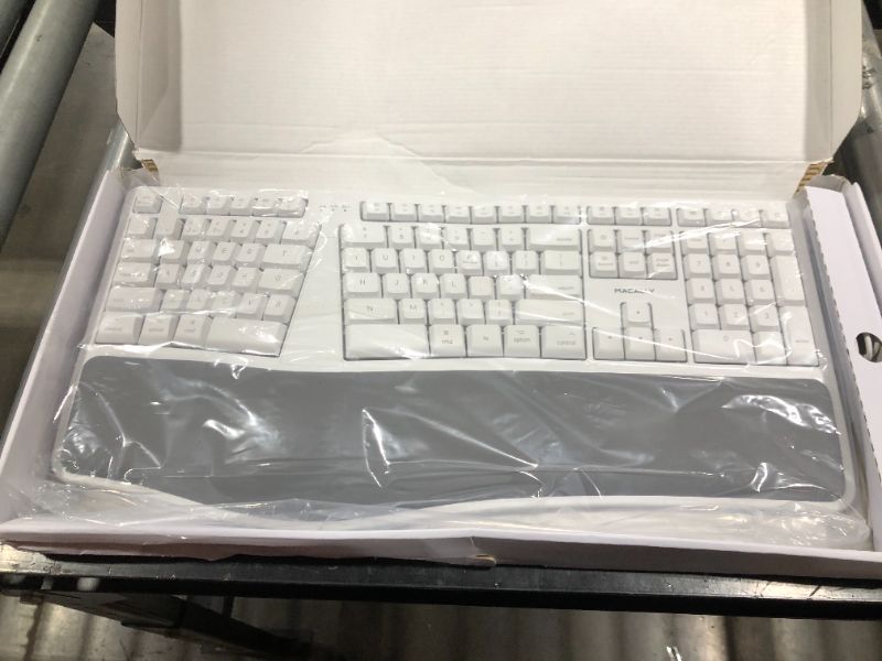 Photo 2 of Bluetooth Ergonomic Keyboard for Mac and Three Devices 