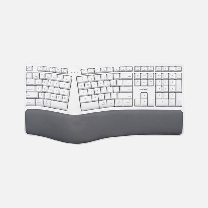 Photo 1 of Bluetooth Ergonomic Keyboard for Mac and Three Devices 