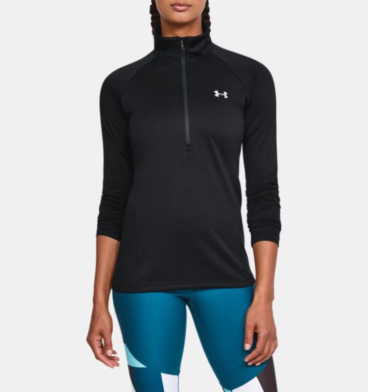 Photo 1 of Woman's Under Armour Tech 1/2 Zip Pullover- Black Size: XL Orig