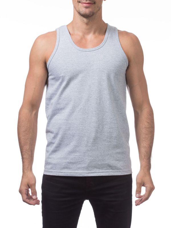 Photo 1 of pro club men's heavyweight heather gray 3xl sleeveless