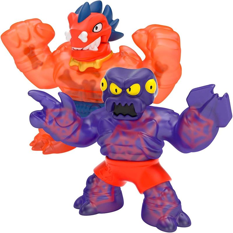 Photo 1 of Heroes of Goo Jit Zu Dino Power Versus Pack - 2 Action Figures - Volcanic Rumble - Blazagon vs. Redback | Includes 2 Exclusive Heroes | for Ages 3+