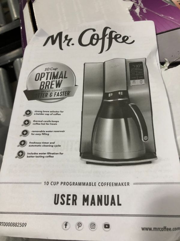 Photo 3 of Mr. Coffee 10 Cup Thermal Programmable Coffeemaker
