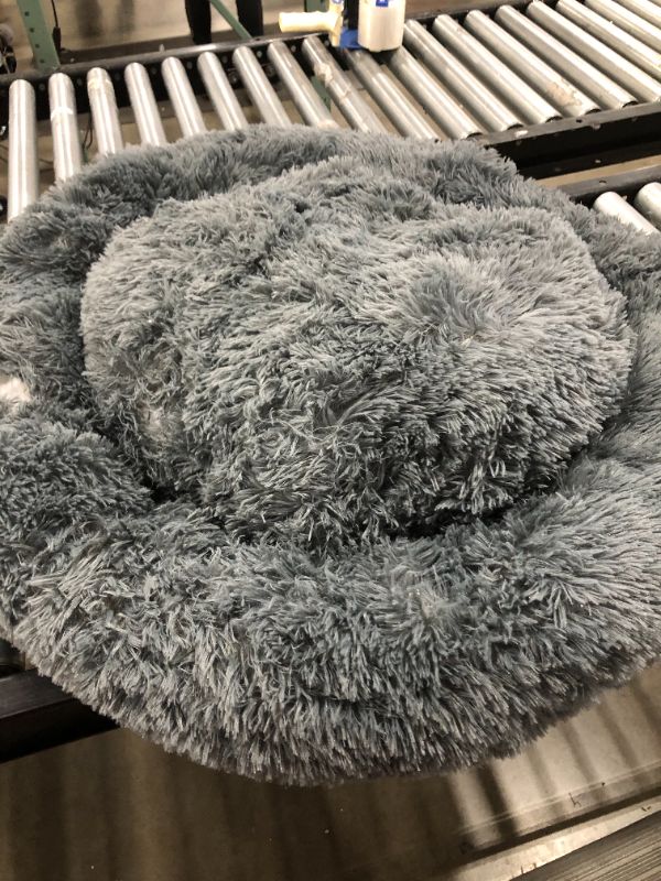 Photo 1 of Calming Dog Bed Cat Bed, Washable Round Dog Bed - 23/30/36 inches Anti-Slip Faux Fur Donut Cuddler Cat Bed for Small Medium Large Dogs