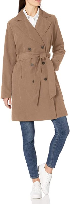 Photo 1 of Amazon Essentials Women's Relaxed-Fit Water-Resistant Trench Coat
(M)