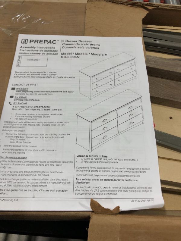 Photo 1 of 6 Drawer Dresser WHITE