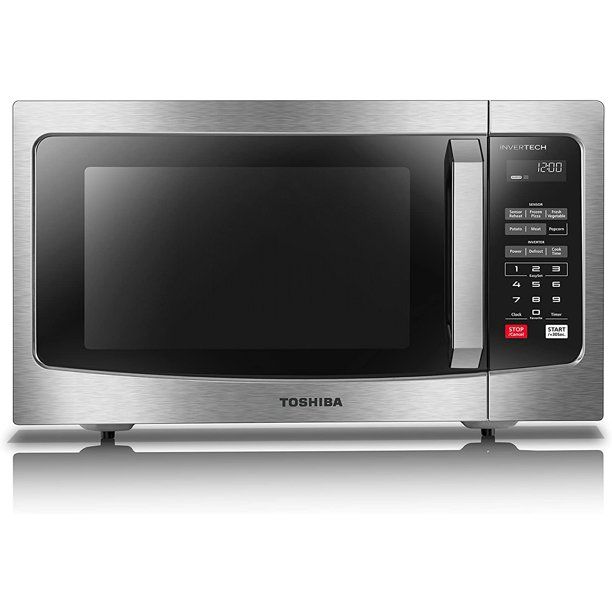 Photo 1 of Toshiba ML-EM45PIT(SS) Microwave Oven with Inverter Technology, LCD Display and Smart Sensor, 1.6 Cu.ft, Stainless Steel
