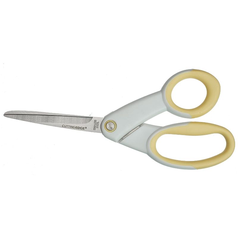 Photo 1 of (2 pack) ECR4Kids Cutting Edge Ultra-Grip 8.5" Precision Stainless Steel Scissors - Heavy Duty for Offices, Home, School - Yellow
