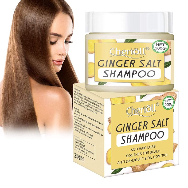 Photo 1 of (2 pack) Hair Growth Shampoo, Ginger Scalp Care Shampoo, Dandruff Shampoo, Sea Salt Shampoo, Anti-Hair Loss, Extra Strength Hair Growth Treatment, Natural Hair Regrowth(200g)
