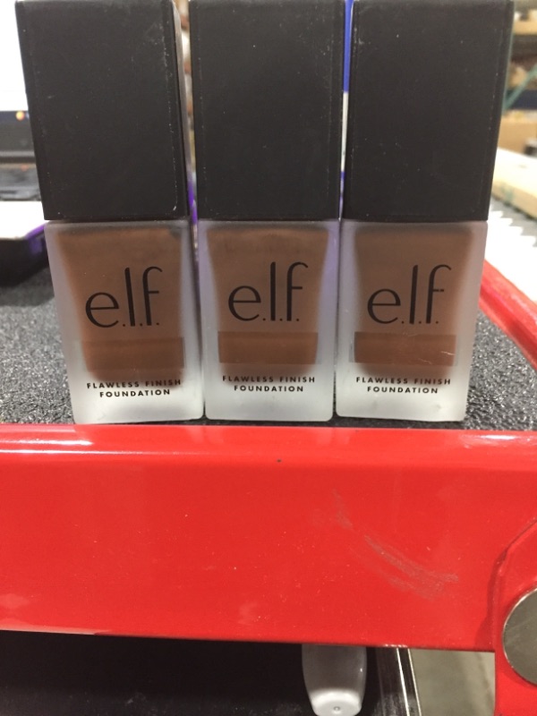 Photo 2 of 3pk | e.l.f. Flawless Finish Foundation, Lightweight & Medium Coverage, Semi-Matte Finish, Chestnut, 0.68 Fl Oz (20mL)
