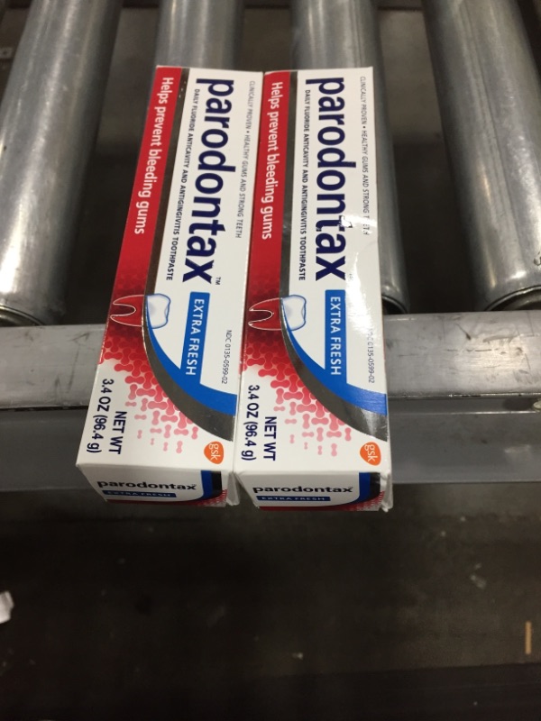 Photo 2 of 2pk Parodontax Toothpaste for Bleeding Gums, Gingivitis Treatment and Cavity Prevention, Extra Fresh 