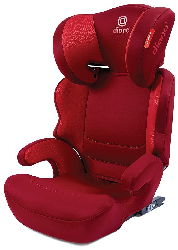 Photo 1 of Diono Everett NXT High Back Booster Car Seat with Rigid Latch, Lightweight Slim Fit Design, 8 Years 1 Booster Seat, Red
