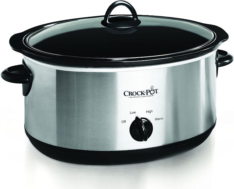 Photo 1 of Crock-pot Oval Manual Slow Cooker, 8 quart, Stainless Steel (SCV800-S)
