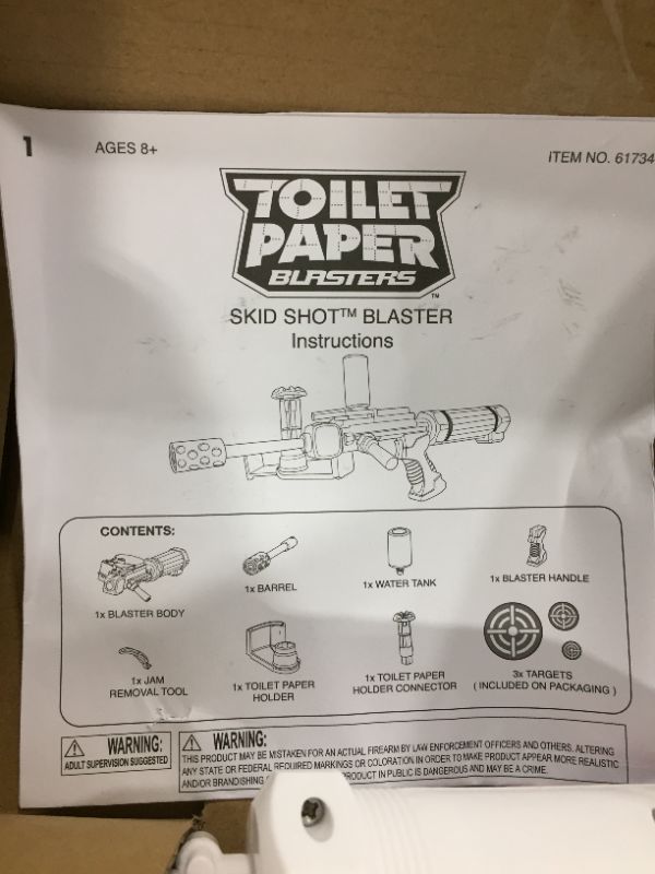 Photo 3 of TP Blaster 61734 Toilet Paper Blaster Skid Shot , White

