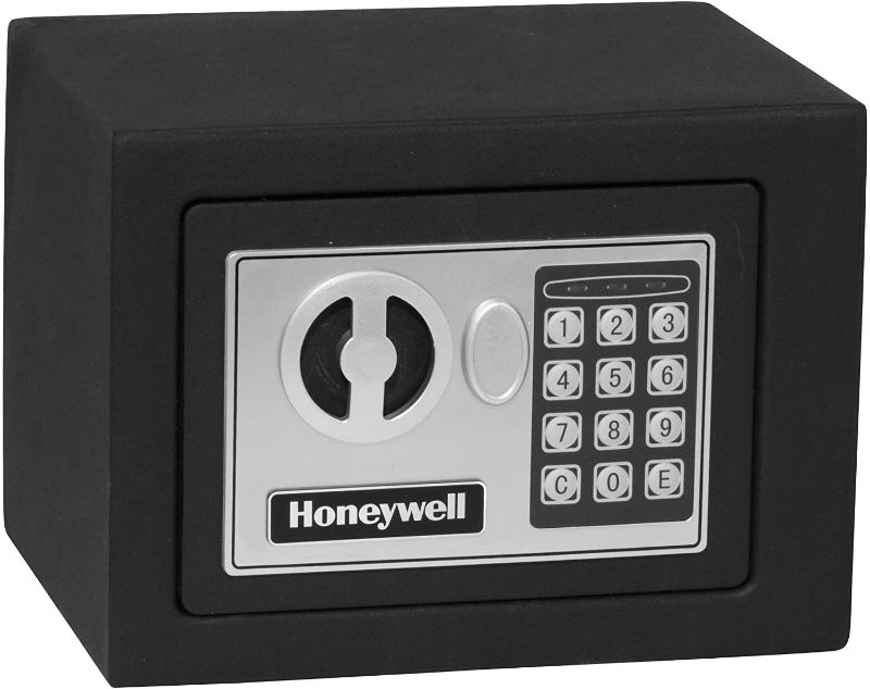 Photo 1 of HONEYWELL - 5005 Steel Security Safe with Digital Lock, 0.17-Cubic Feet, Black
