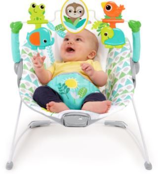 Photo 1 of Bright Starts Spinnin’ Safari Vibrating Baby Bouncer
