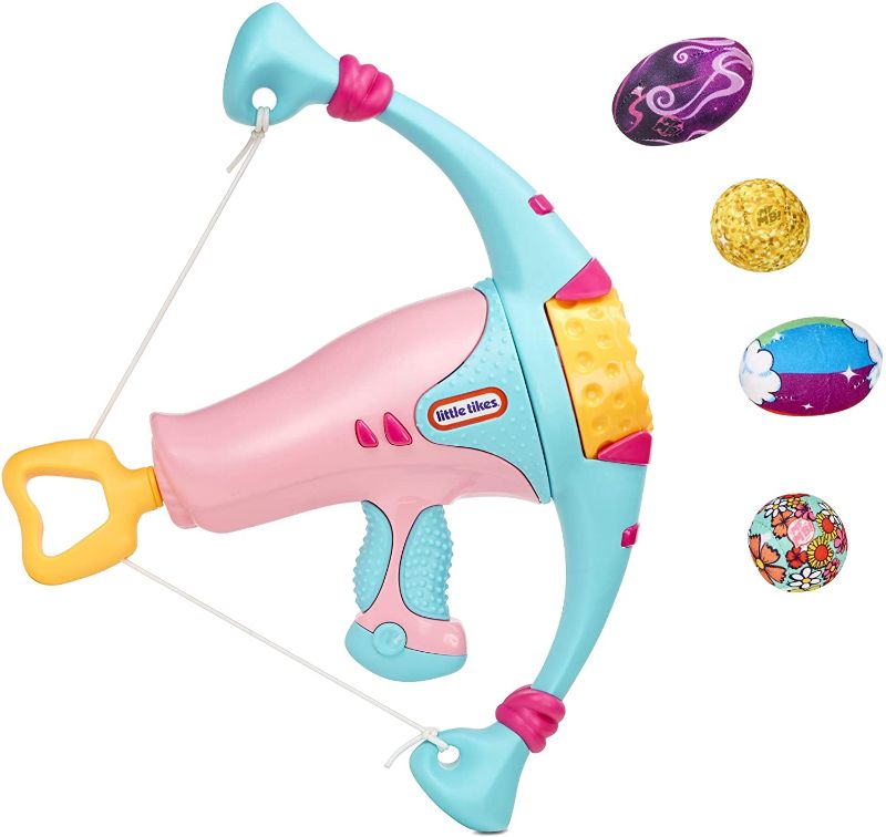 Photo 1 of Little Tikes Mighty Blasters Power Bow Pink Toy Blaster with 4 Soft Power Pods for Kids Ages 3 Years and Up
