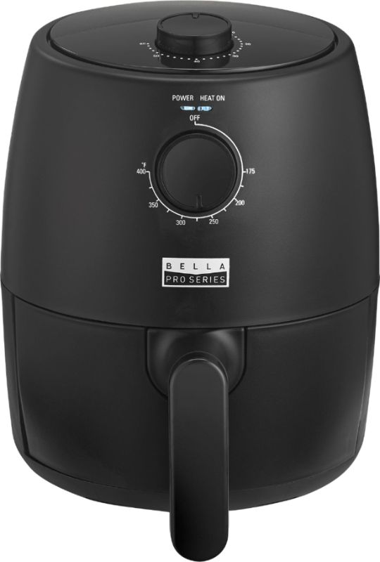 Photo 1 of Bella Pro Series - 2-qt. Analog Air Fryer - Matte Black
