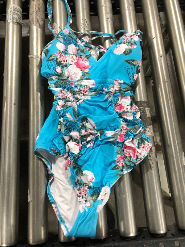 Photo 2 of Blue Floral Plus Size One Piece Swimsuit
SIZE 0X