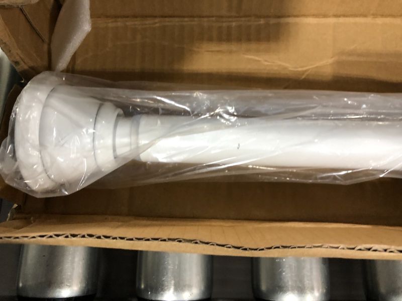 Photo 1 of Amazer White Shower Curtain Rod 42-72 inches Adjustable Shower Rod Tension Spring Curtain Rod No Drill for Bathroom Bedroom Study Window Closet Doorway, White
