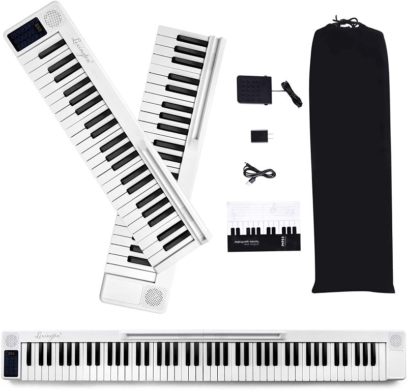 Photo 1 of Lexington 88-Key Splicing Intelligent Piano Electronic Keyboard for Kids Beginners with Full Size Semi Weighted Touch Sensitive Keys, MIDI, Power Supply, Built In Speakers
