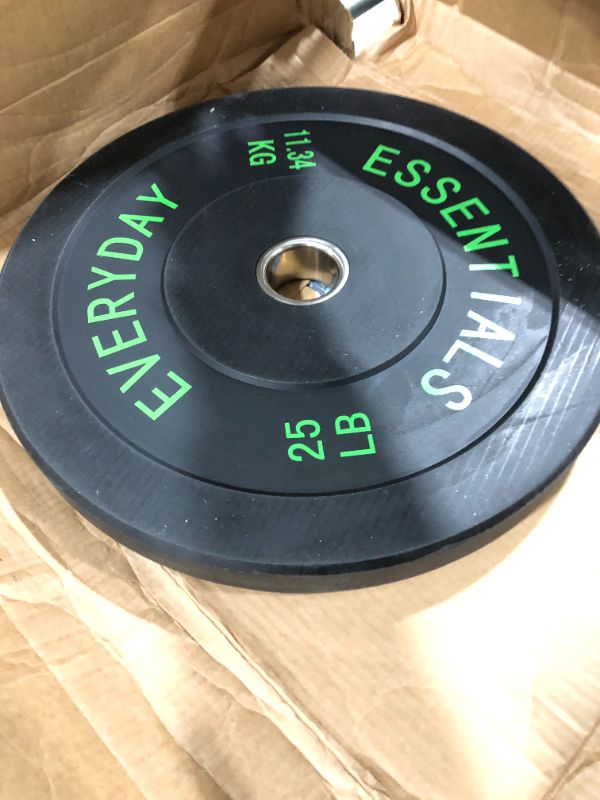 Photo 2 of BalanceFrom Olympic Bumper Plate Weight Plate with Steel Hub, 25 lbs
