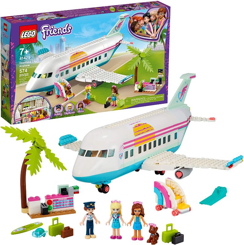 Photo 1 of PARTS! LEGO Friends Heartlake City Airplane 41429, Includes Friends Stephanie and Olivia, and Lots of Fun Airplane Accessories to Spark Fun and Creative Playtimes (574 Pieces)
