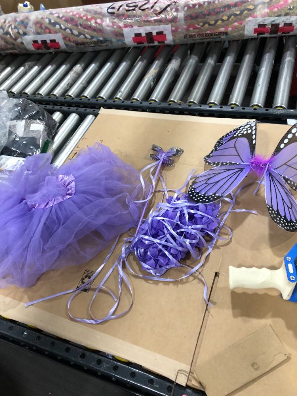 Photo 1 of Girls Fairy Costume Set with Butterfly Wings Tutu Wand and Halo Headband
