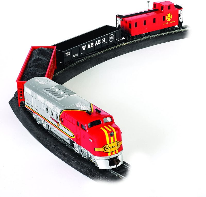 Photo 1 of Bachmann Trains - Santa Fe Flyer Ready To Run Electric Train Set - HO Scale Multicolor, 19.50 x 3.00 x 13.25 Inches
