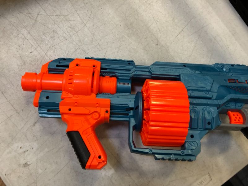 Photo 3 of NERF Elite 2.0 Shockwave RD-15 Blaster, 30 Darts, 15-Dart Rotating Drum, Pump-Action, Built-in Customizing Capabilities
