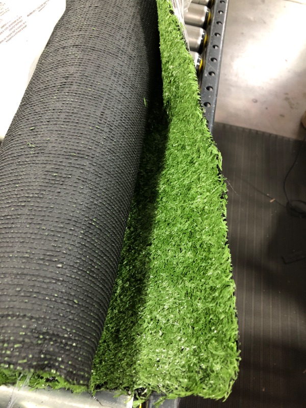 Photo 1 of ALTRUISTIC Green Artificial Grass Turf Mat 8x7 Fake Grass Carpet Lawn Landscape Outdoor Rug, 0.7 inch Pile Height Rubber Backed with Drainage Holes
