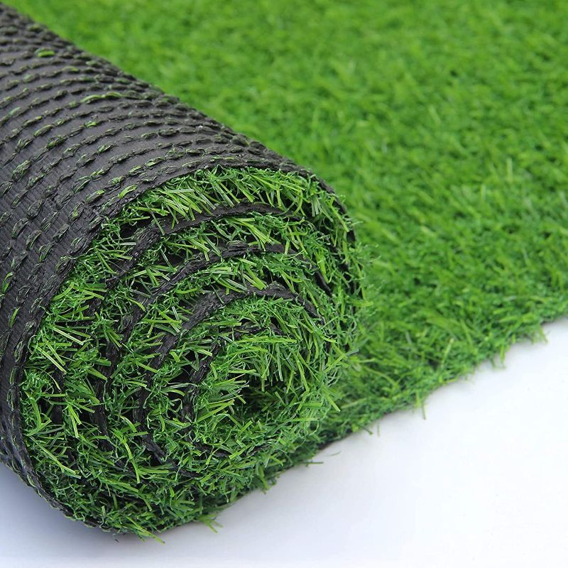 Photo 2 of ALTRUISTIC Green Artificial Grass Turf Mat 8x7 Fake Grass Carpet Lawn Landscape Outdoor Rug, 0.7 inch Pile Height Rubber Backed with Drainage Holes
