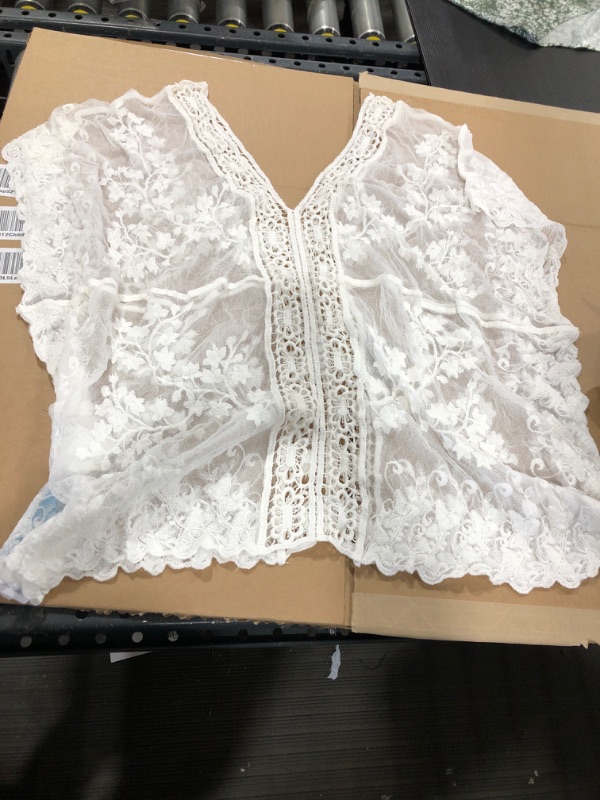 Photo 2 of White Lace Crochet Cover Up 
