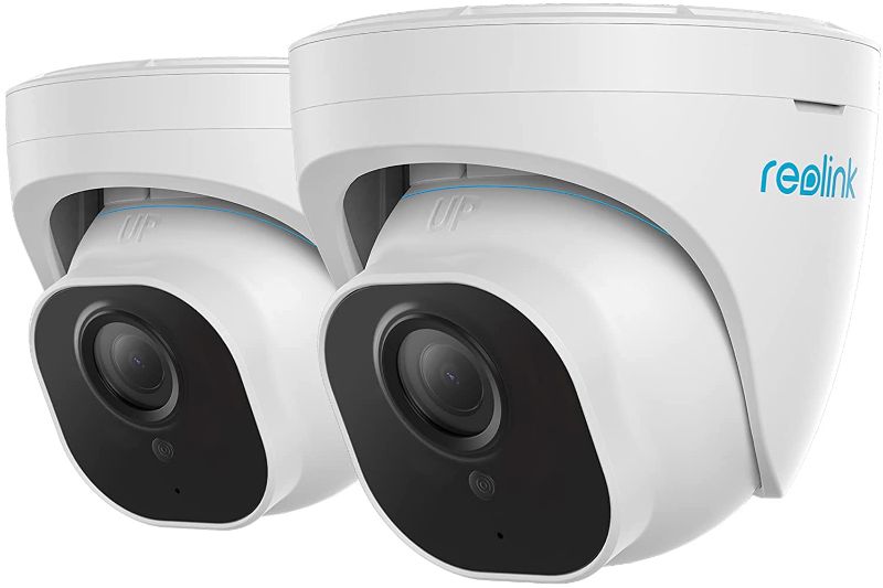 Photo 1 of REOLINK 4K PoE Outdoor Security IP Cameras (Pack of 2), Smart Human/Vehicle Detection, Time Lapse, Work with Smart Home, Support up to 256GB Micro SD Storage for 24/7 Recording Surveillance, RLC-820A