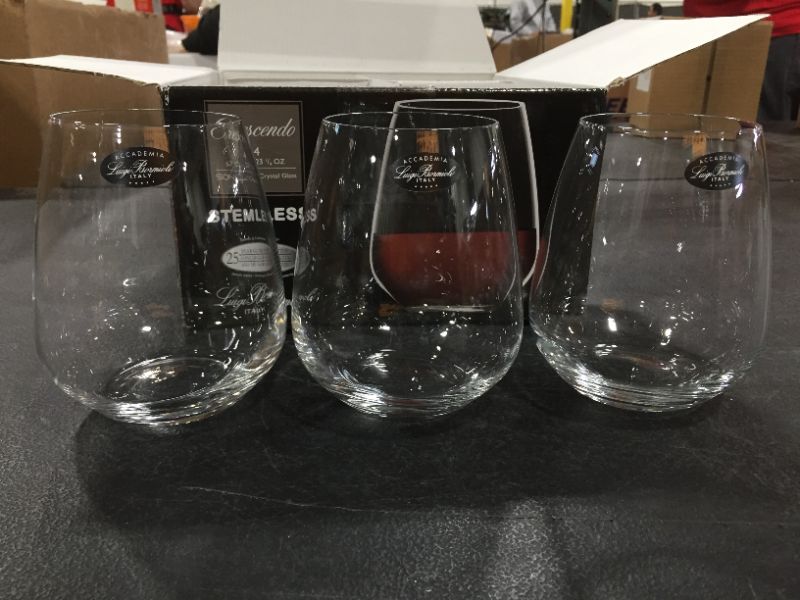 Photo 2 of 3 Pc Luigi Bormioli Crescendo, Stemless Wine Glasses

