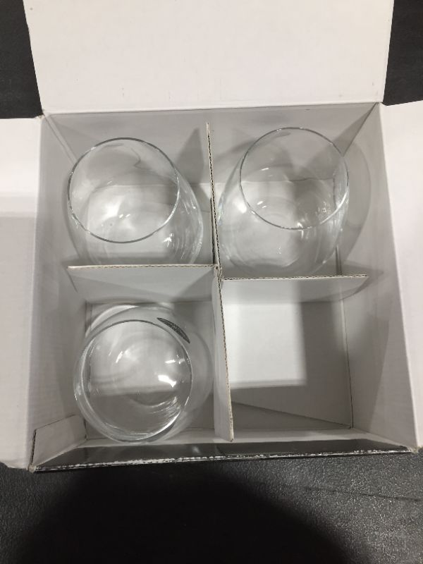 Photo 3 of 3 Pc Luigi Bormioli Crescendo, Stemless Wine Glasses

