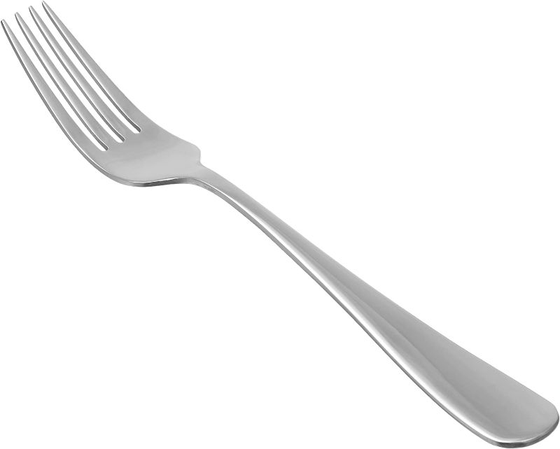Photo 1 of Amazon Basics Stainless Steel Dinner Forks with Round Edge, Pack of 12