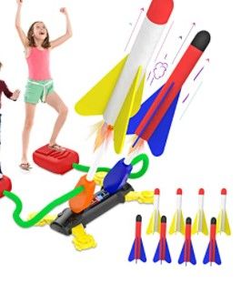 Photo 1 of Duel Rocket Launcher Toy for Kids, Outdoor Toy Gifts for Boys and Girls Age 3 4 5 6 7 8 Years Old and Up