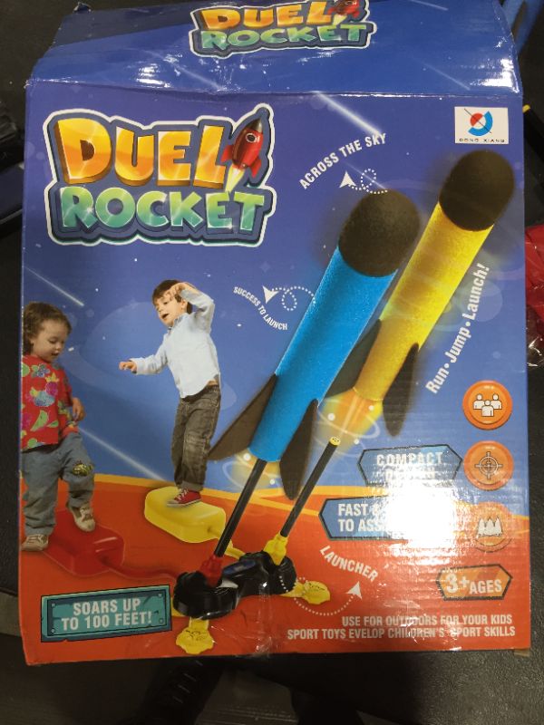 Photo 2 of Duel Rocket Launcher Toy for Kids, Outdoor Toy Gifts for Boys and Girls Age 3 4 5 6 7 8 Years Old and Up