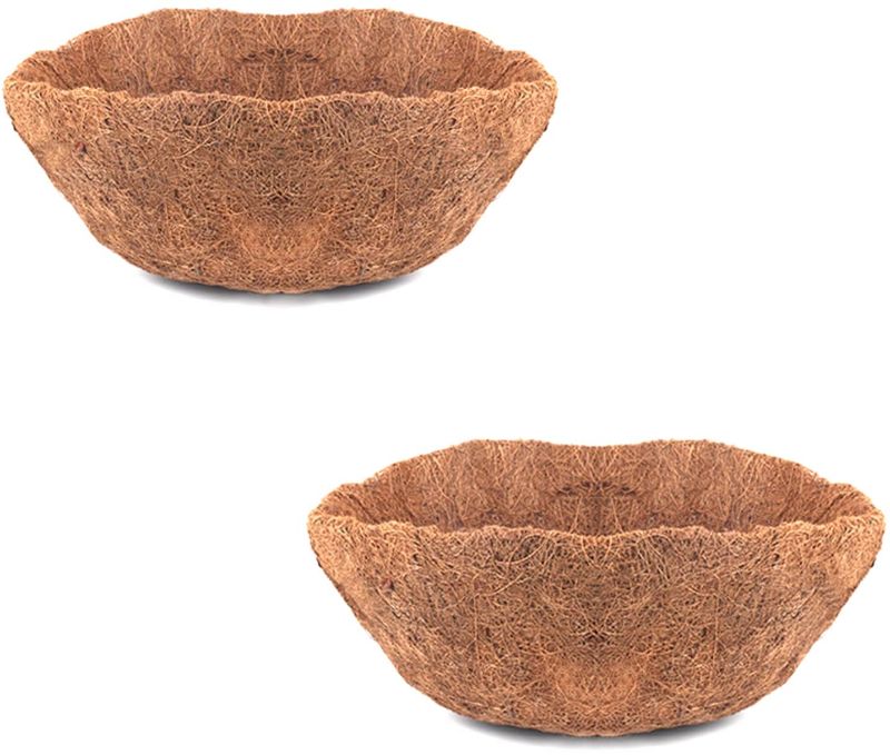 Photo 1 of 2/4PCS Round Coco Liners for Hanging Basket, 8/10/12/14/16 in Coconut Fiber Planter Liners Coconut Fiber Liners for Wall Hanging Baskets, Garden Planter Flower Pot (8in, 2pc) (16in, 2pcs)