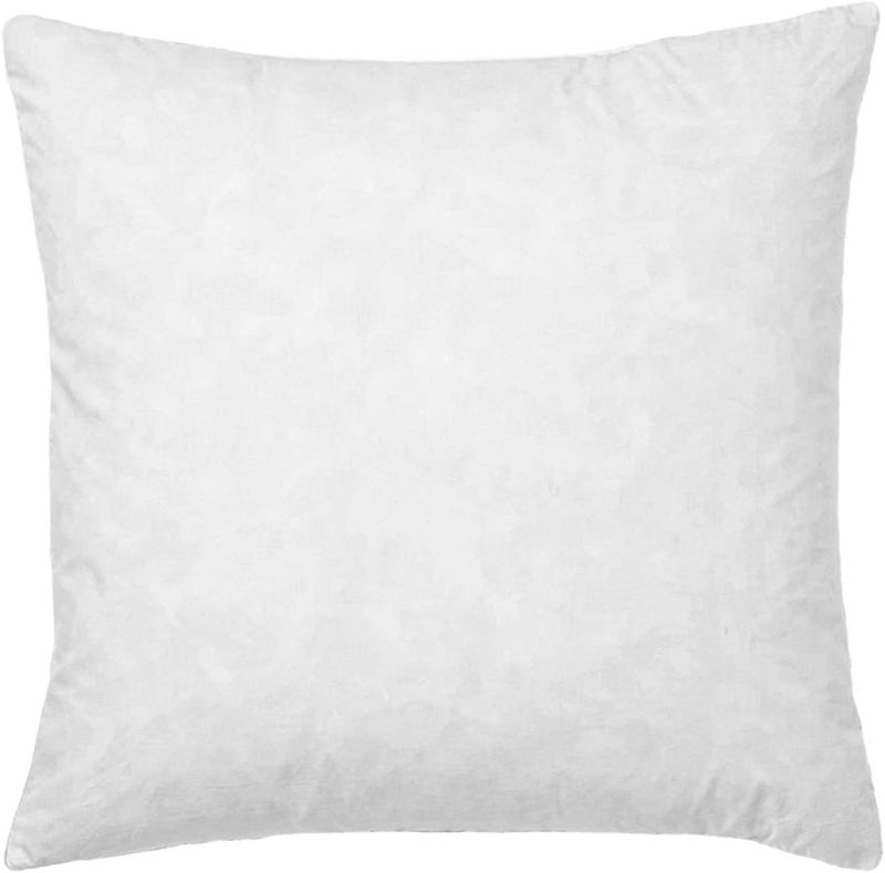 Photo 1 of 28x28 Euro Throw Pillow Insert-Down Feather Pillow Insert-Cotton Fabric-White